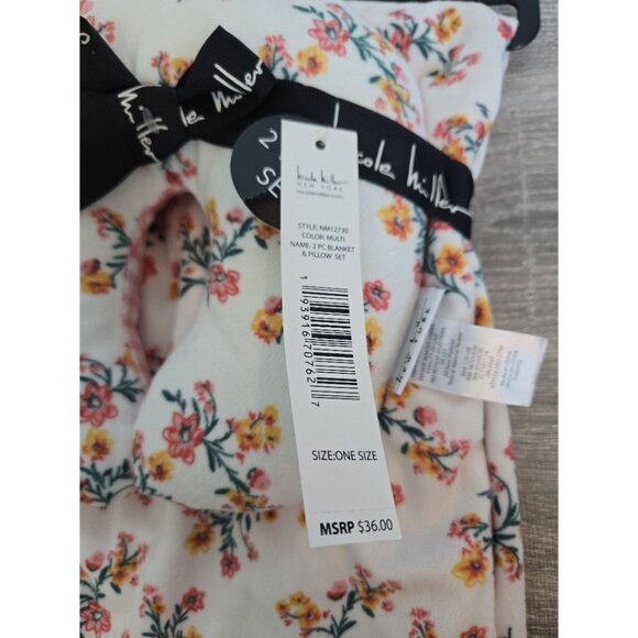 NWT Nicole Miller 2pc baby blanket & soft pillow set Multi - Picture 5 of 5